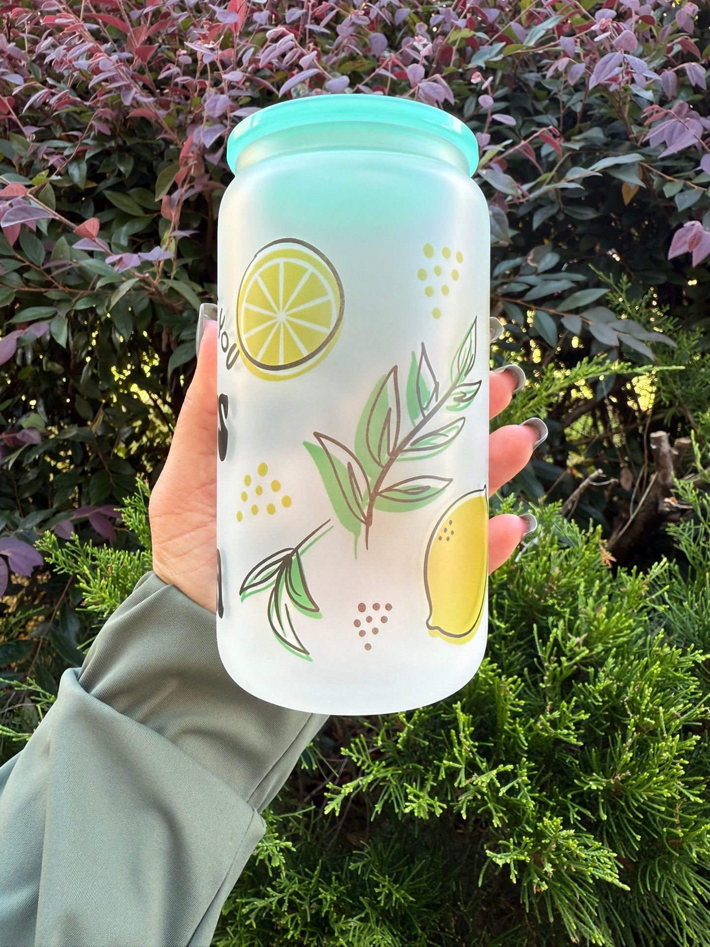 When Life Gives You Lemons – 16oz Frosted Glass Can Cup