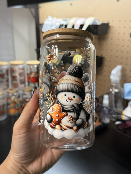Gold & Neutral Snowman Christmas