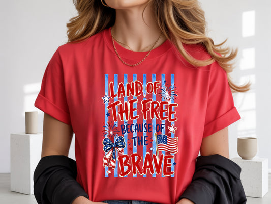 Land of the Free Because of the Brave T-Shirt