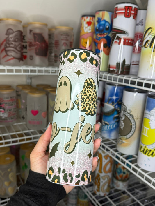 Boo-jee Leopard Print Halloween 20oz Tumbler