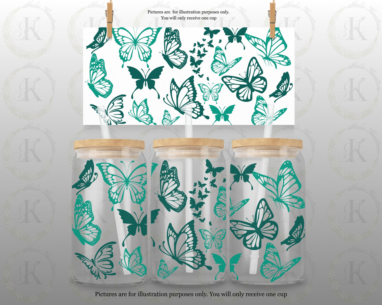Butterflies - Teal