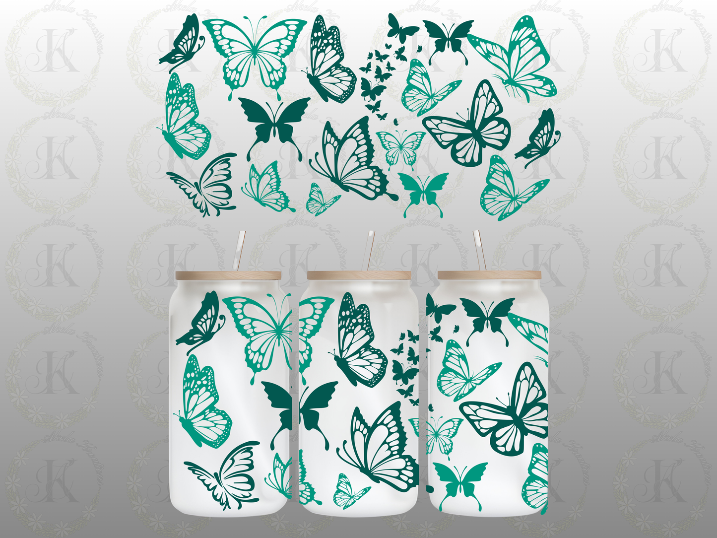 Butterflies - Teal