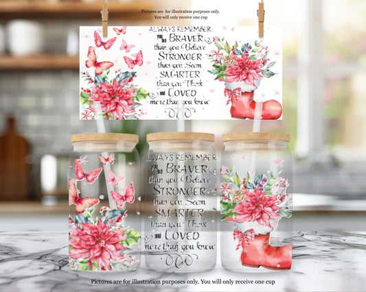 Inspirational Floral Christmas Boot