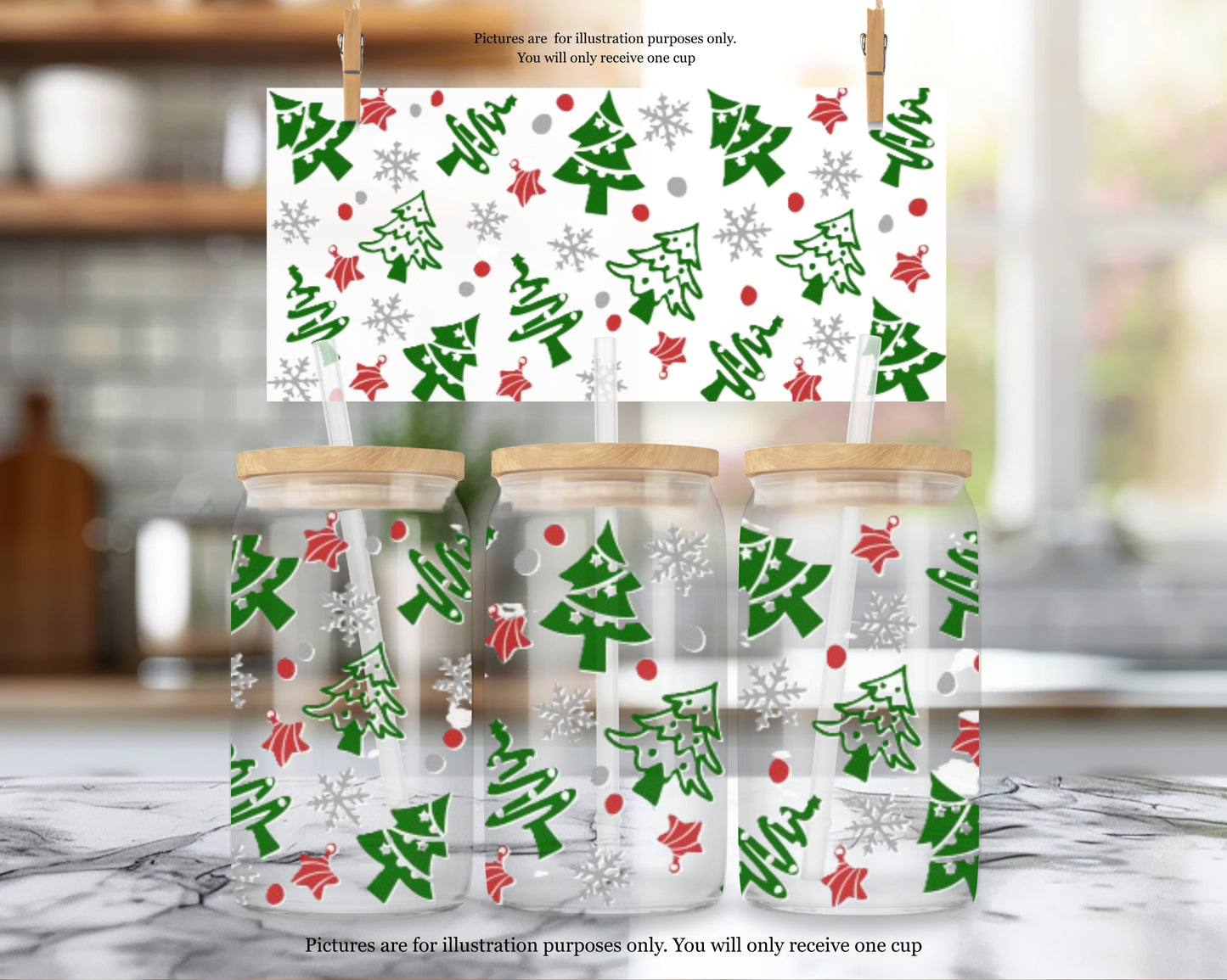 Retro Tree & Snowflakes