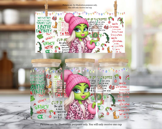 Pink Beanie Grinch Girl