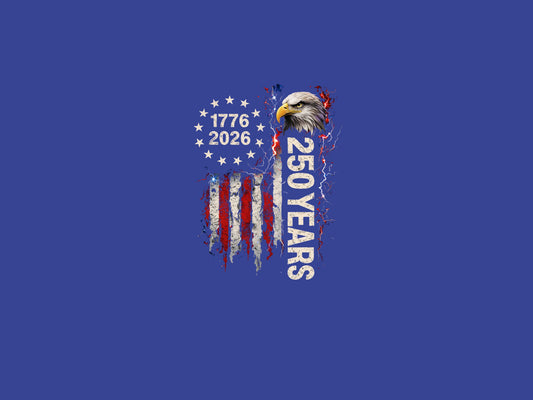 250 Years of American Freedom Patriotic Eagle T-Shirt | 1776–2026 Anniversary Graphic Tee
