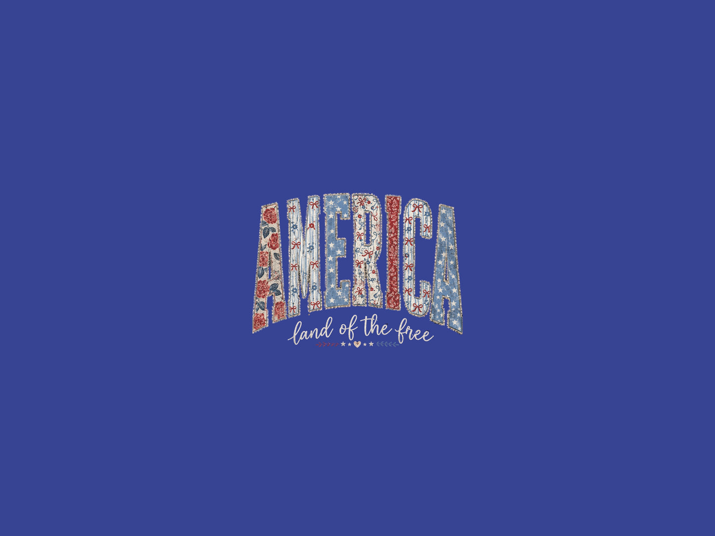 America Cherry Bow Patriotic T-Shirt — Coquette 4th of July Graphic Tee for Women