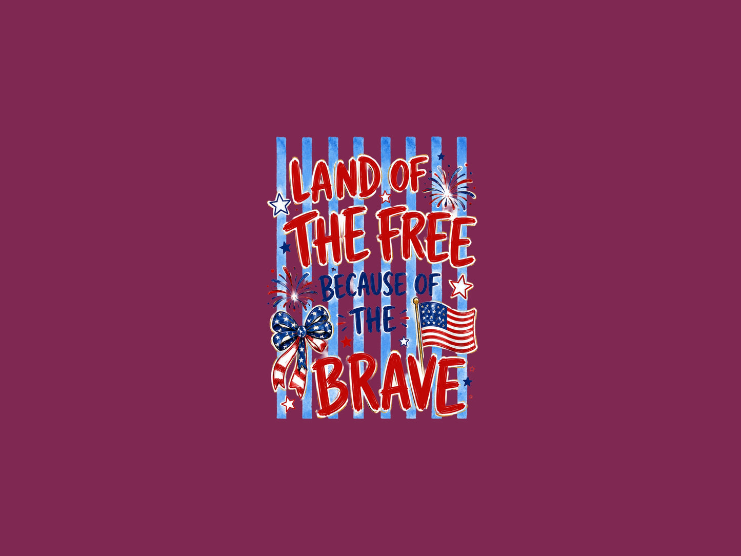 Land of the Free Because of the Brave T-Shirt