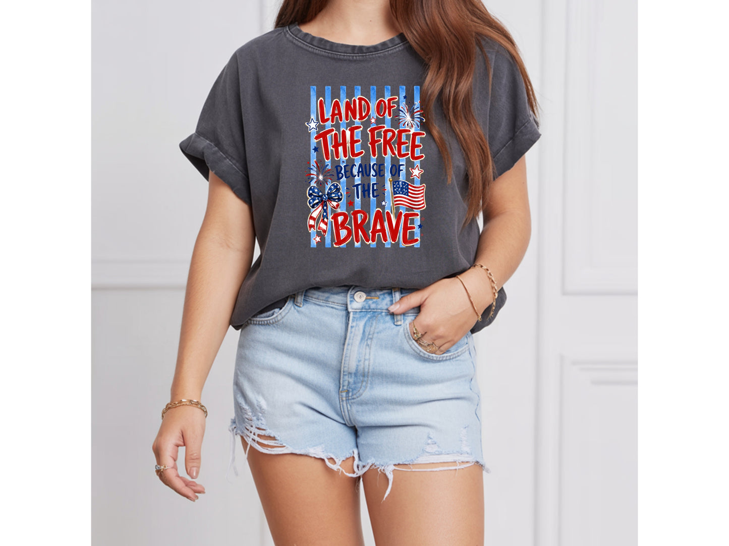 Land of the Free Because of the Brave T-Shirt